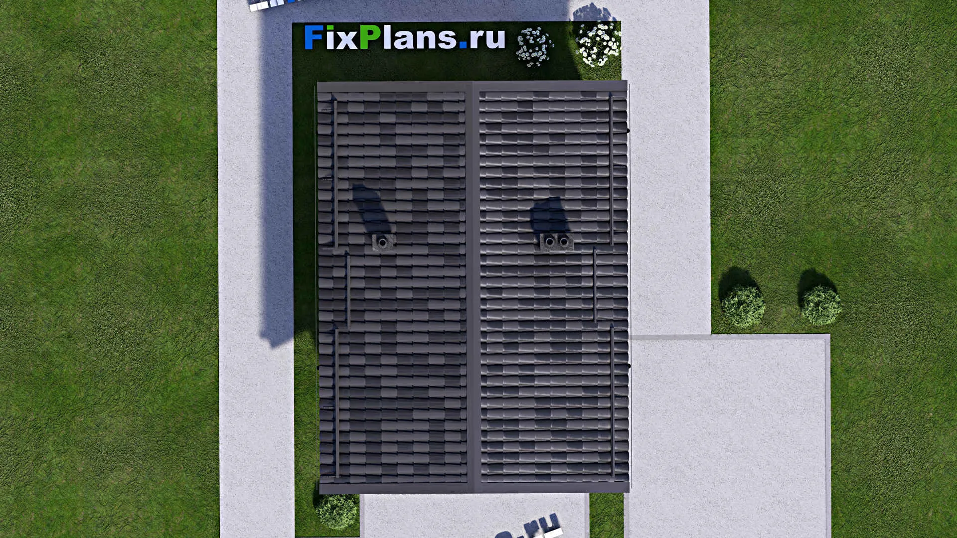 F-15632 - Проект бани 5 на 8, площадью 30 м² с терассой