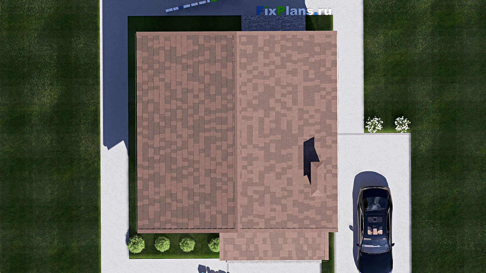 F-20051 - Проект дома с мансардой 10 на 13, площадью 130 м² с 4 спальнями