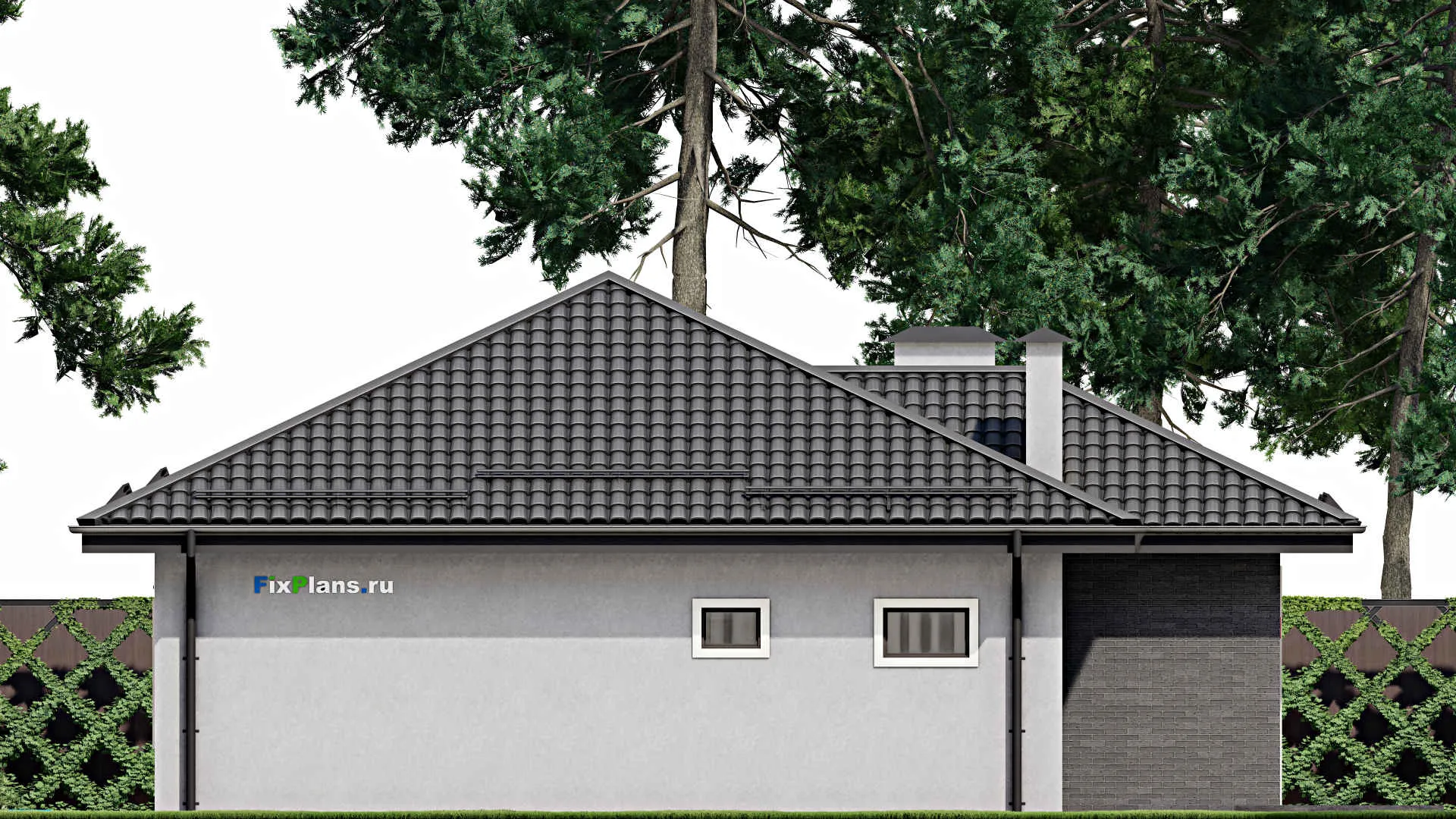 F-4373 - Проект одноэтажного дома 10 на 13, площадью 90 м² с 2 спальнями