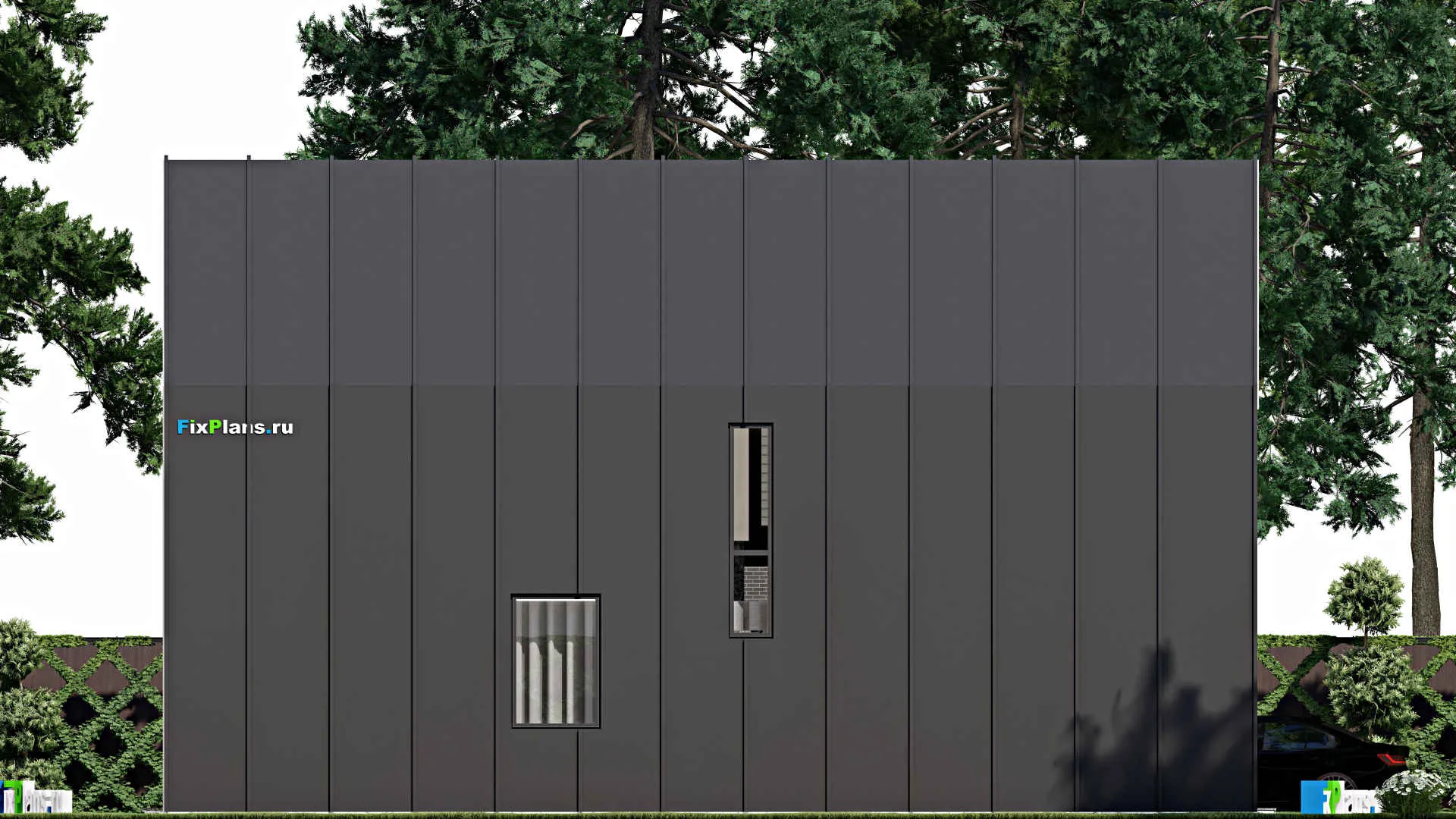 F-6677 - Проект дома с мансардой 9 на 15, площадью 160 м² с террасой, балконом, вторым светом и 1 спальнями