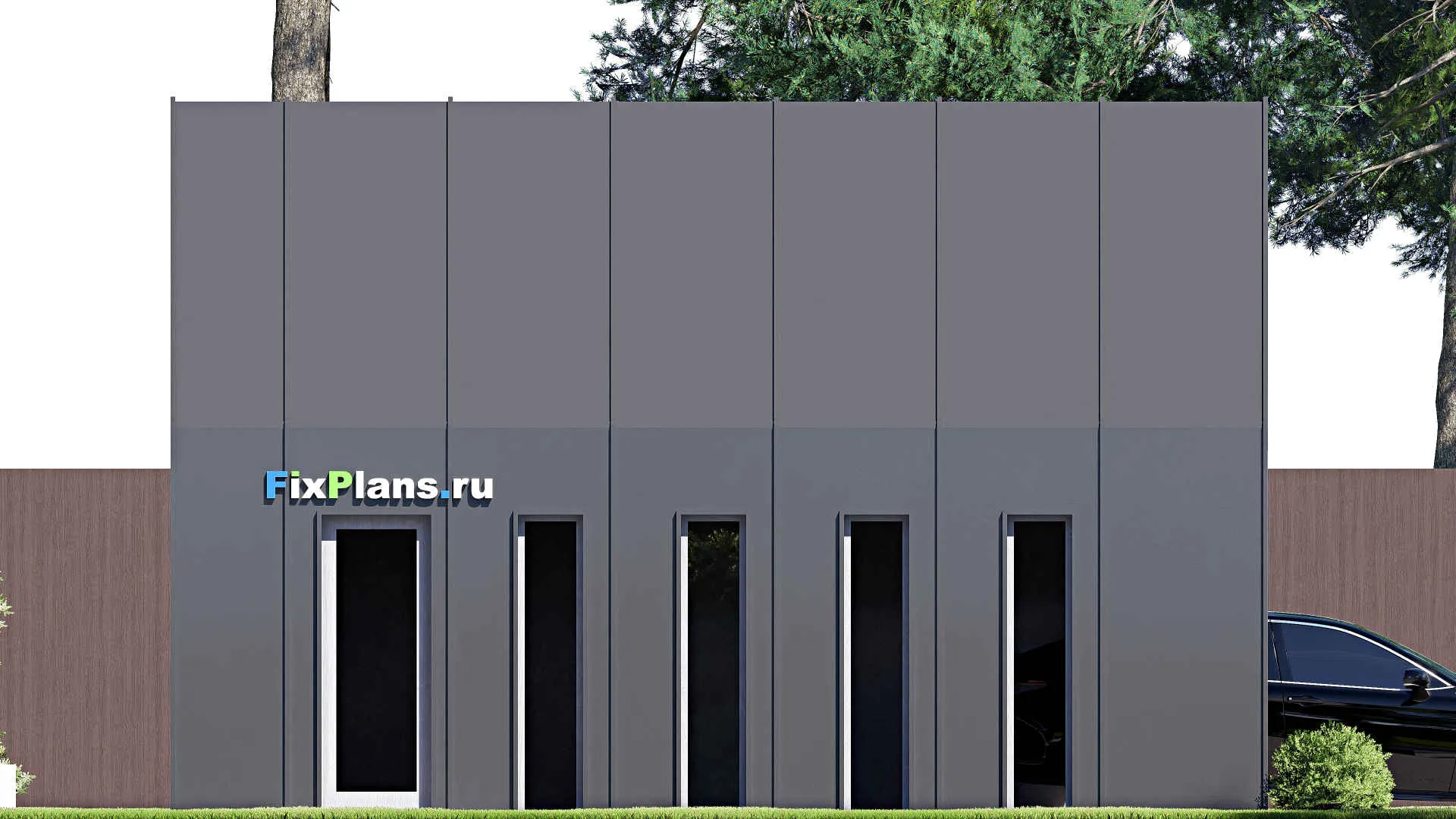 F-21032 - Проект гаража 8 на 8, площадью 50 м² на 2 машиноместа