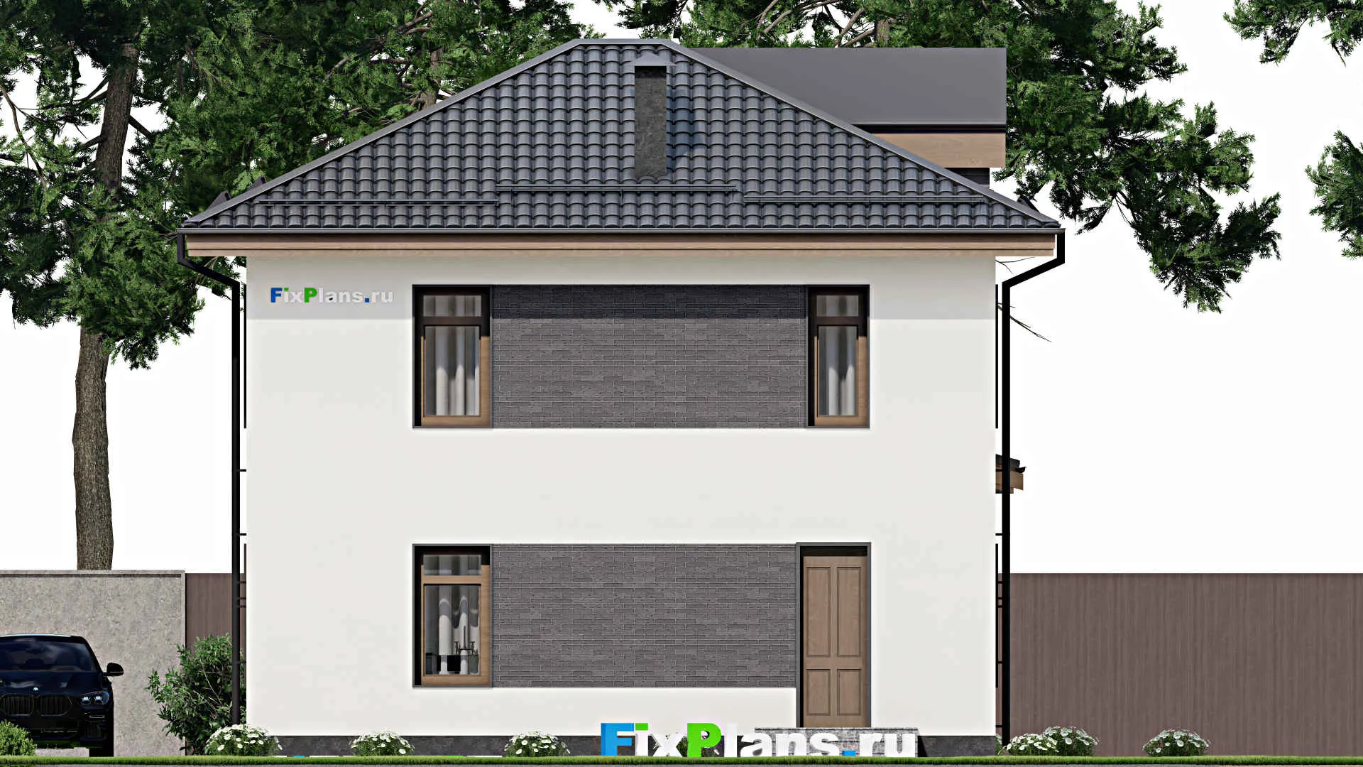 F-5417 - Проект двухэтажного дома 10 на 11, площадью 140 м² с 3 спальнями