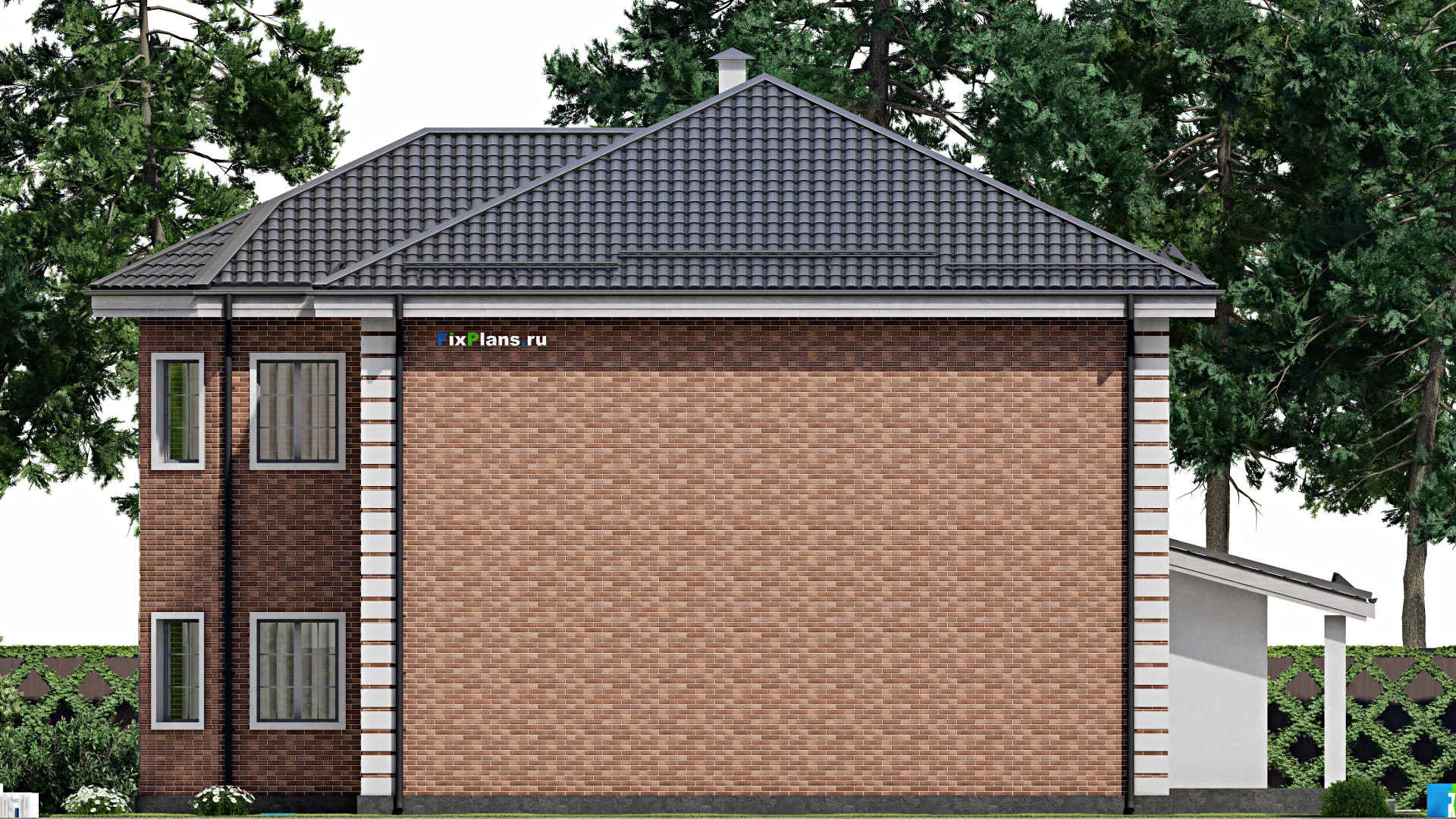 F-5228 - Проект двухэтажного дома 13 на 17, площадью 260 м² с 7 спальнями