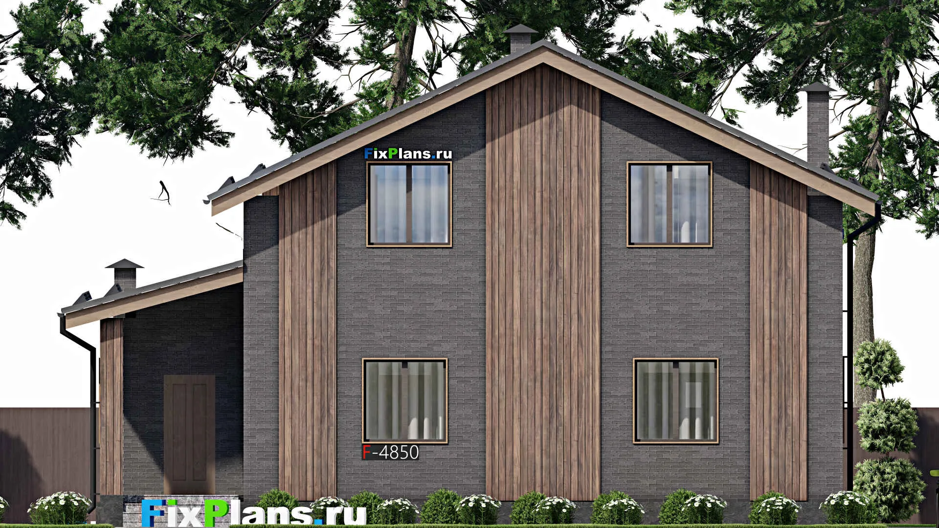 F-4850 - Проект дома с мансардой 10 на 13, площадью 160 м² с 2 спальнями