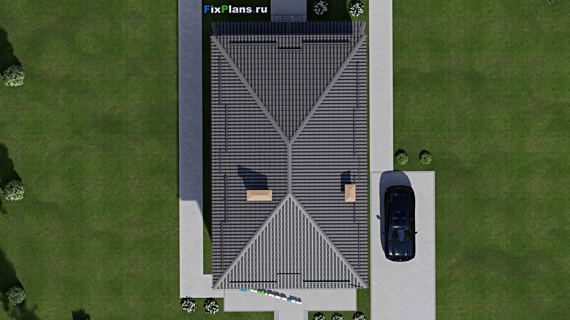 F-5993 - Проект двухэтажного дома 9 на 11, площадью 200 м² с террасой, балконом и 3 спальнями