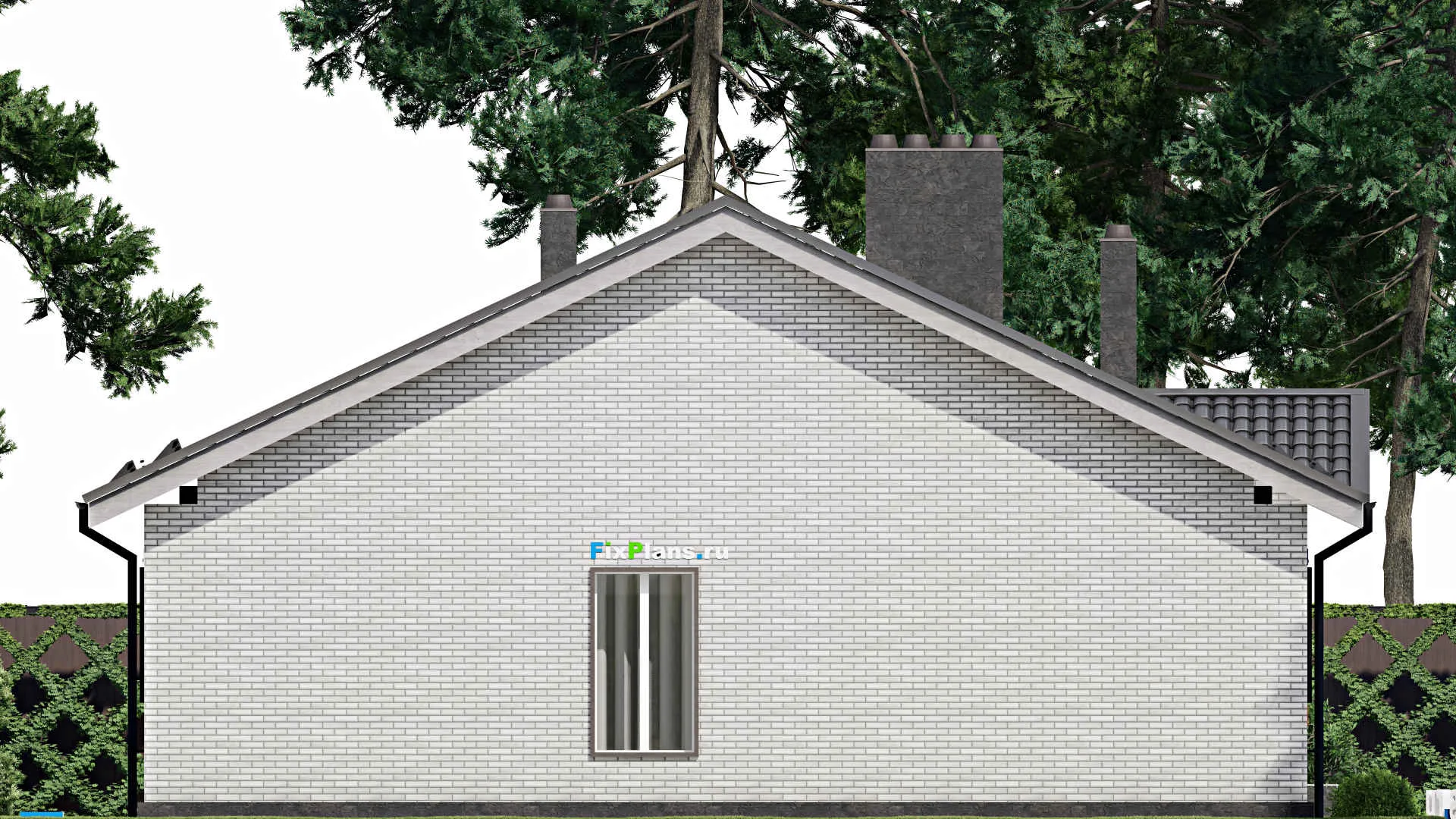 F-3239 - Проект одноэтажного дома 13 на 13, площадью 130 м² с 2 спальнями