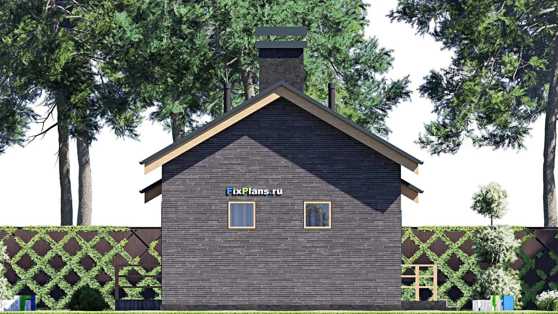 F-20681 - Проект одноэтажного дома 9 на 23, площадью 150 м² с террасой и 1 спальнями